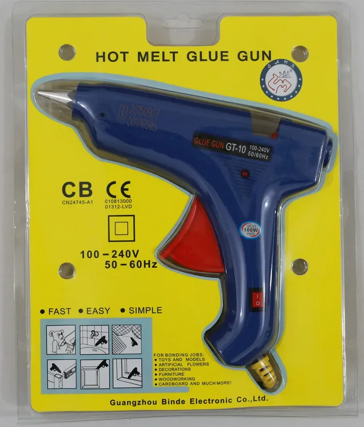 100W AC100-240V 11mm Stick High Temperature Heater Hot Melt Glue Gun Pistolas Silicona Caliente Pistolet Colle GT-10  CE CB