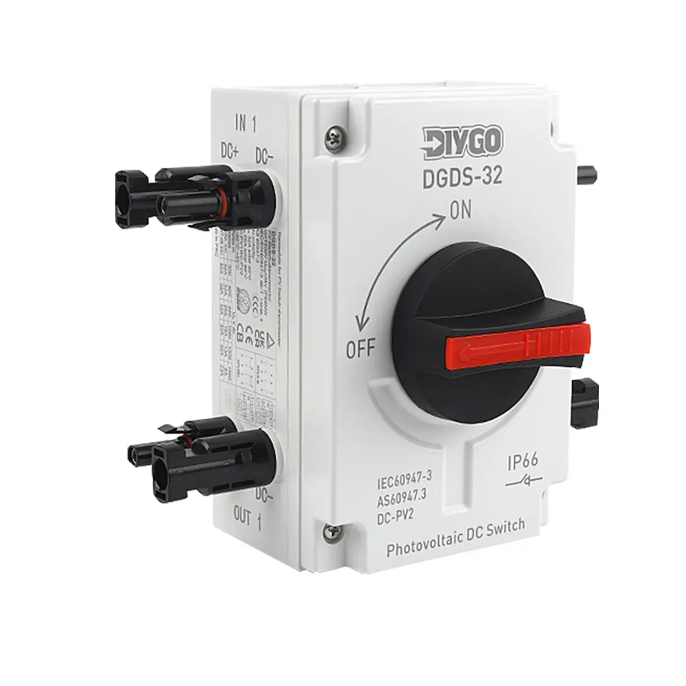 DIY GO Photovoltaik-DC-Trennschalter IP66 Wasserdichter Outdoor-Solar-Trennschalter 1200V 32A 4P PV für Solarsysteme – Detail 4