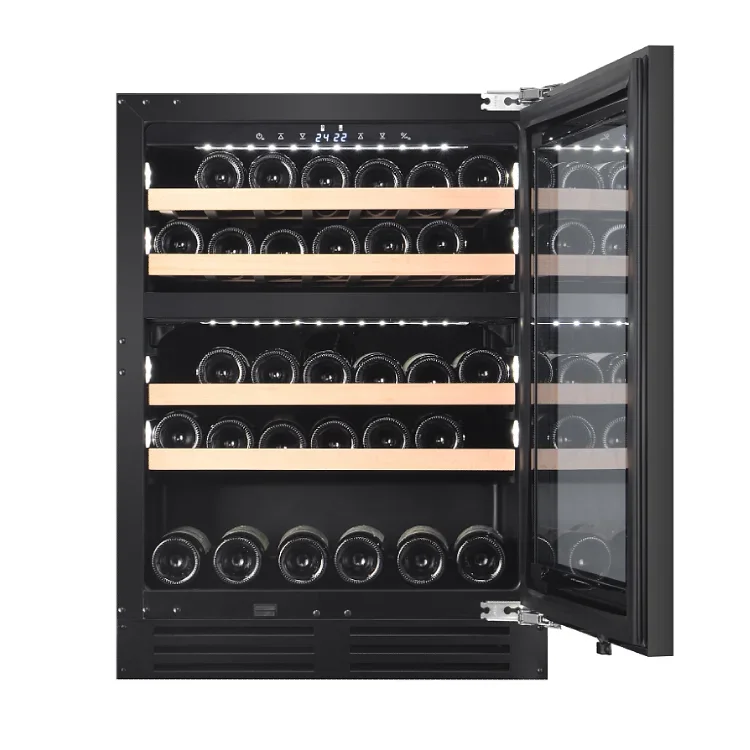 Integrated Homeuse Wine Cooler Refrigerator Wine Fridge Cooler Electric Stainless Steel Door Electronic Temperature Vino 220 113