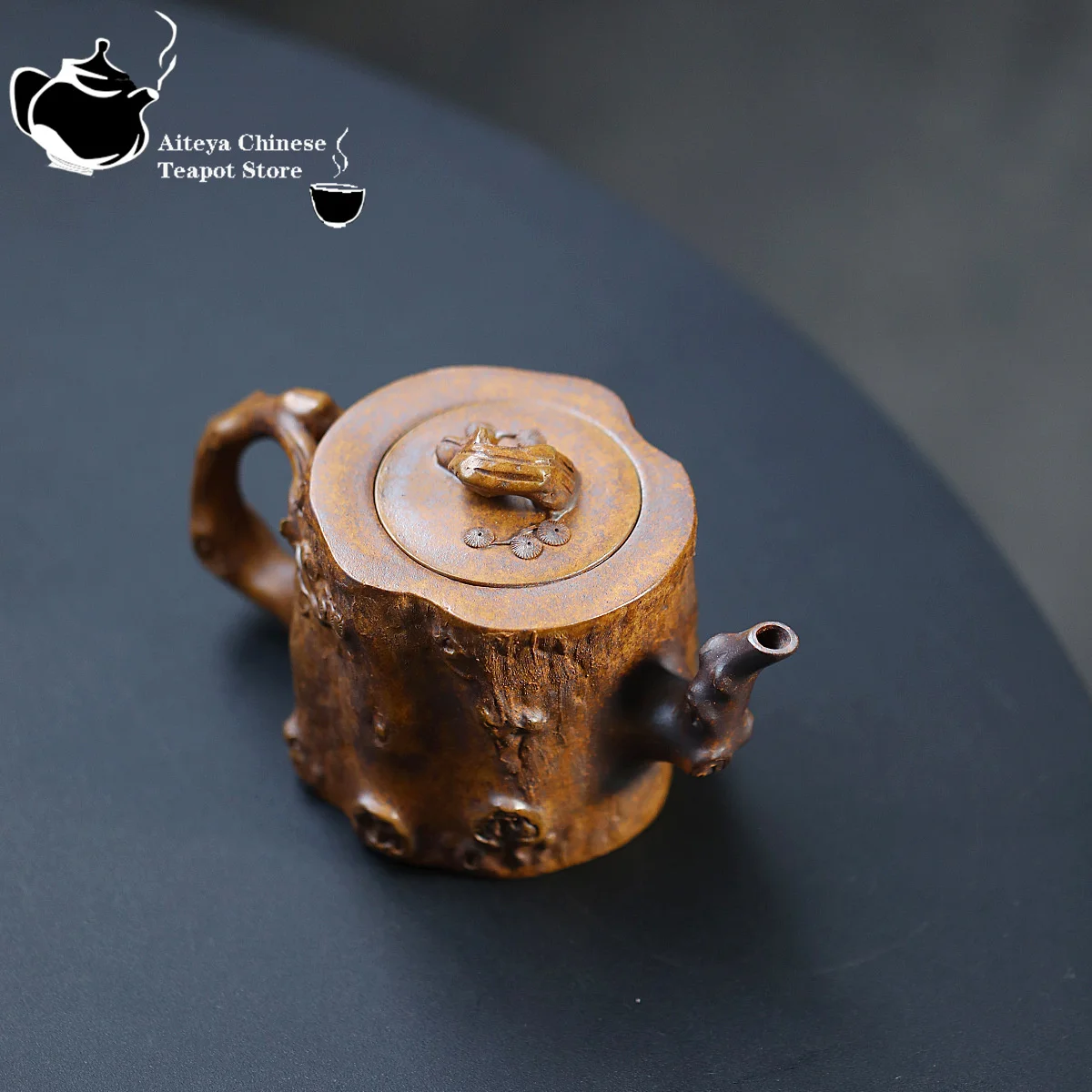 Yixing purple clay teapot, original ore, wood fired keel, gold sand plum pile, Kung Fu tea set, Chinese teapot 330ml