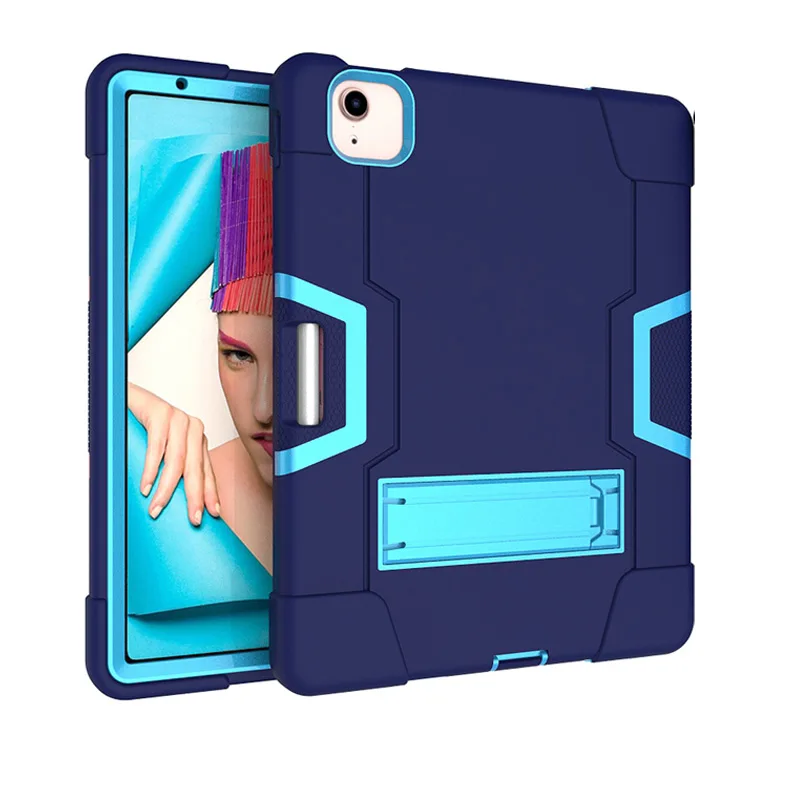 

PC TPU Silicone Shockproof Protective Hybrid Stand Cover For IPad Air 4 Air4 4th 2020 10.9 A2324 A2072 Tablet Case +Film Pen