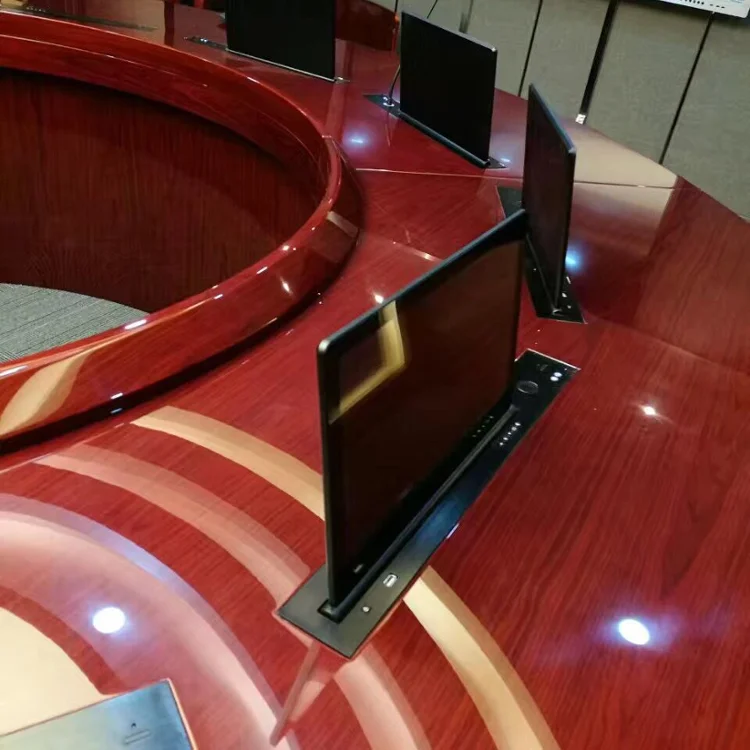 

2025/Motorized Vertical LCD TV Lift for Conference Table System Electric Desktop Monitor with Up-Down Feature