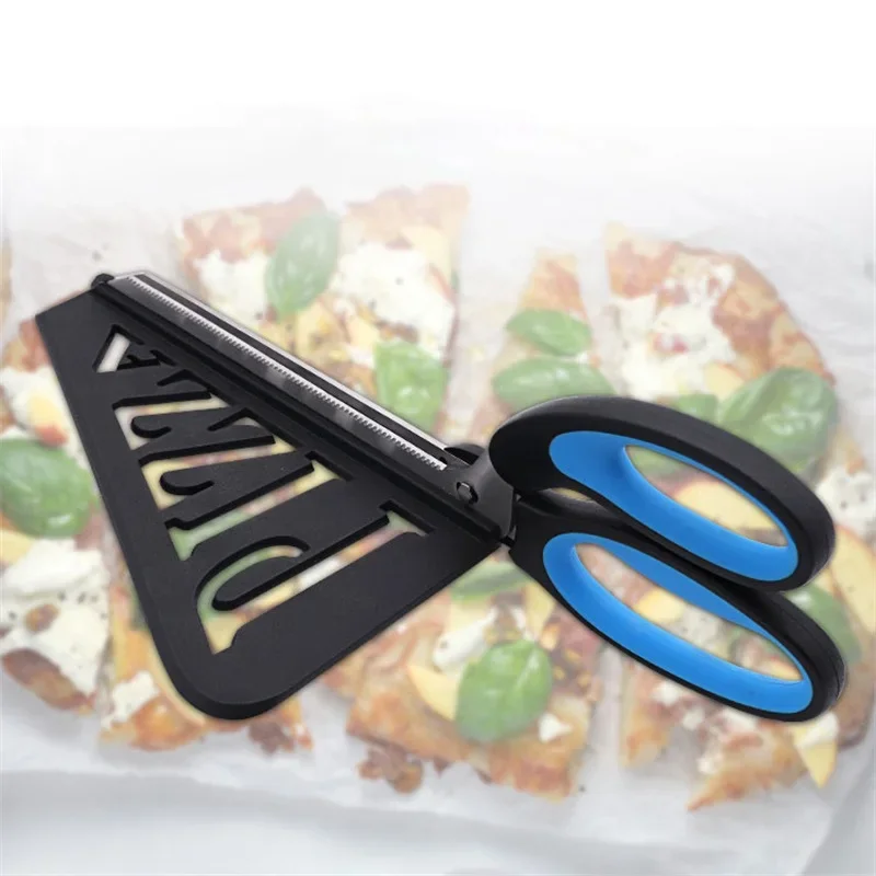 Pizza Schere Messer Pizza Schneiden Werkzeug Edelstahl Pizza Cutter Slicer Backen Werkzeug Multifunktional Mit Abnehmbarem Spachtel – Detail 11