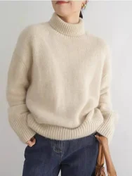 Clearance Thick Turtleneck Sweater High-grade Grey Gentle Women Fall And Winter With Knitwear Early Spring Pullover Sweaters