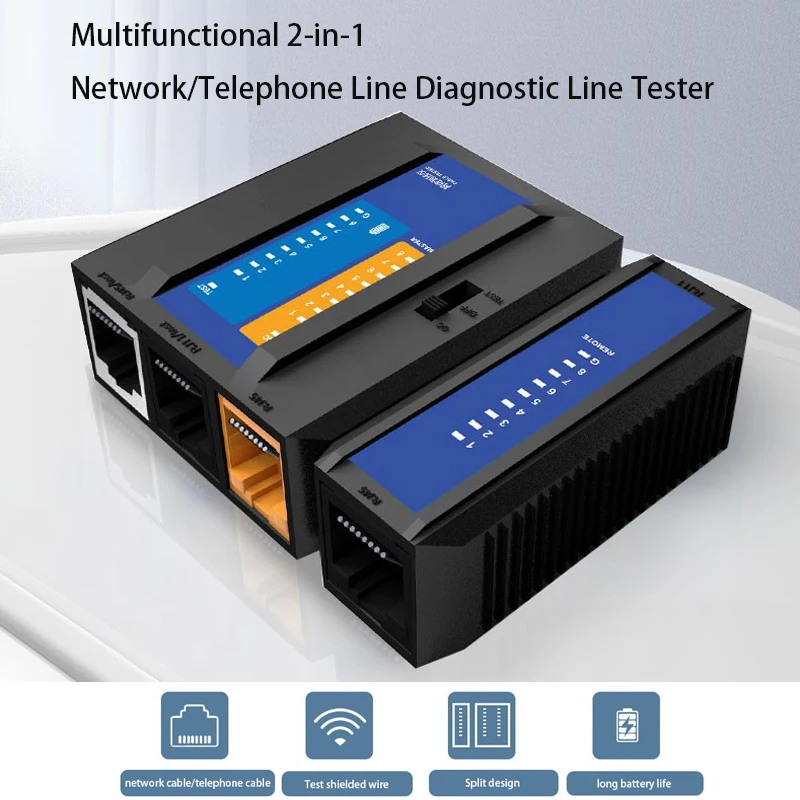 Multi-function RJ-45 cable tester Network Cable telephone line Tester Multi-network tester support 8P/6P/4P