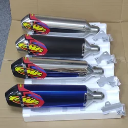 Length 470mm Inlet 51mm Motorcycle Exhaust Pipe Muffler FMF 4T Slip-on Motorbike Pitbike Scooters Universal Escape Moto