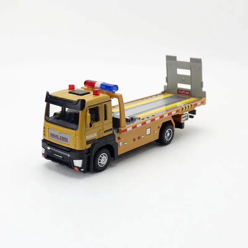 Diecast Toy Model 1:50 Scale Road  Engineering Transport Car Sound & Light  Educational Collection Pull Back Gift For Kid