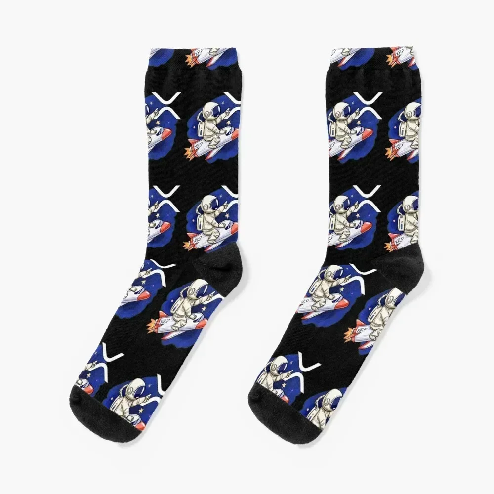 

Ripple XRP Astronaut Socks man luxury Christmas basketball Socks Girl Men's
