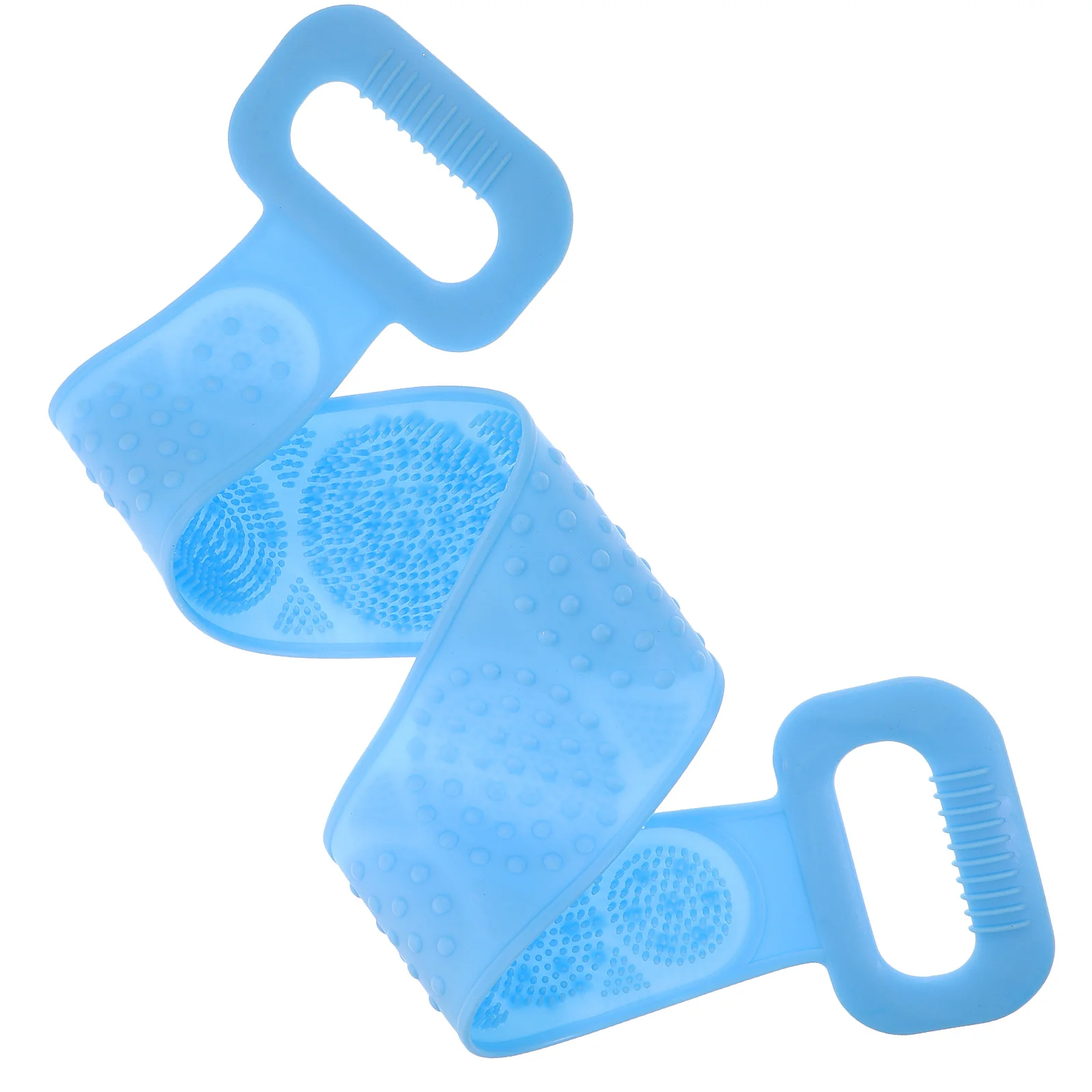 منشفة استحمام ليفة مزدوجة الجانب لتقشير الجسم الطبيعي للعناية بالبشرة وتدليك ناعم وعميق ونظيف باللون الأزرق #6