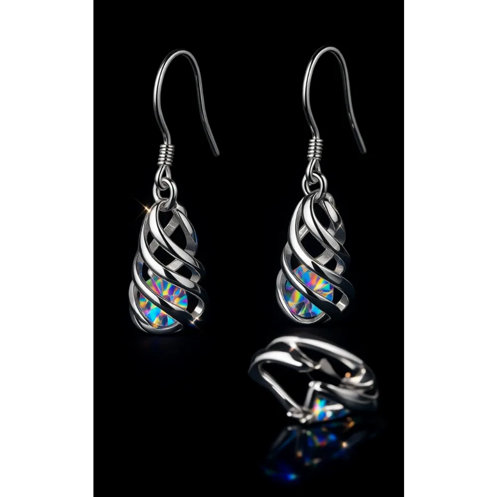 

Гипоаллергенные серьги-подвески из серебра 925 пробы в форме капли с блестящими кристаллами, без никеля, модные украшения для женщин