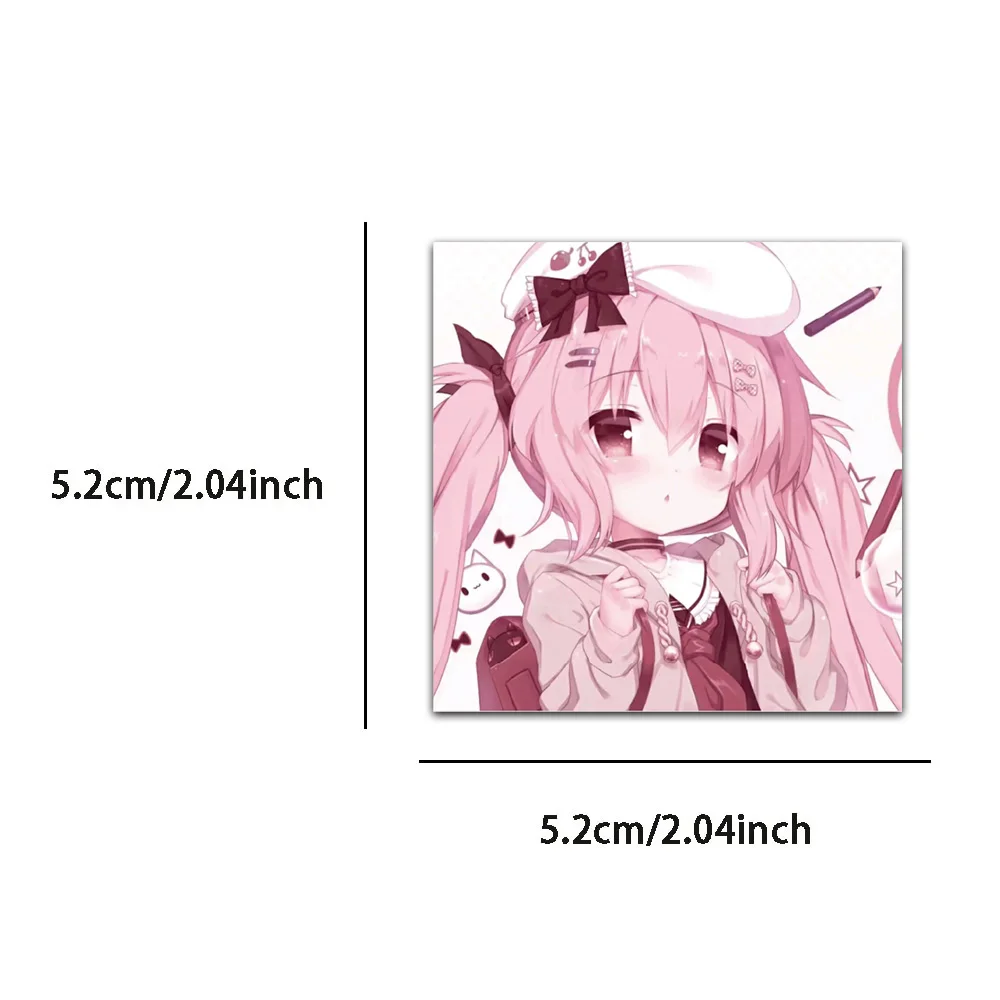 62/124 قطعة أنيمي الوردي لطيف فتاة الصورة الرمزية ملصق الهاتف المحمول كتاب صور إطار زهرية كوب ماء سجل القصاصات ملصقات صناعة يدوية