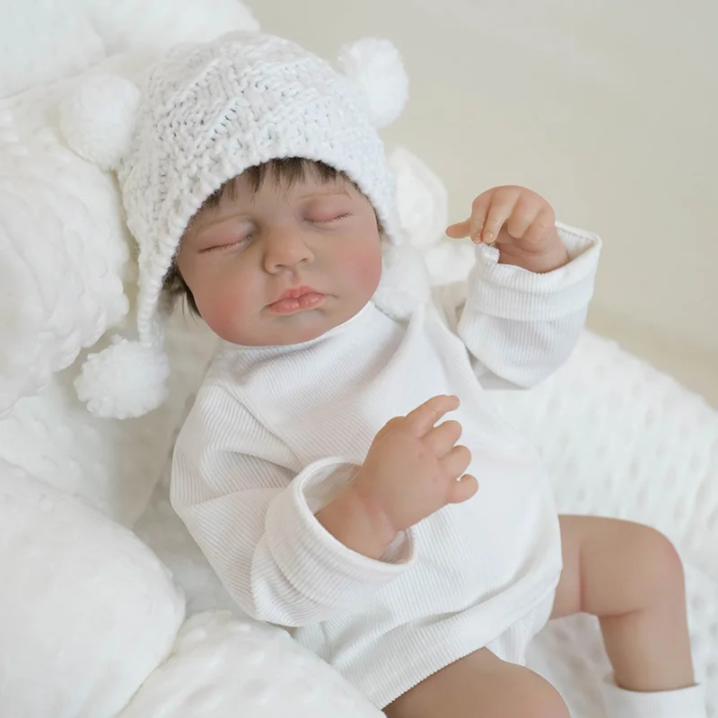 Reborn poppen Loulou handgeworteld haar zichtbare aderen 48 cm pasgeboren herboren babypop kinderspeelgoed