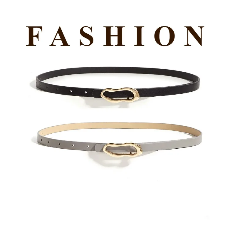 French-Style Simple Versatile Instagram-Style Belt Fashionable Elegant Decorative Retro Slim Women’s Belt for Jeans