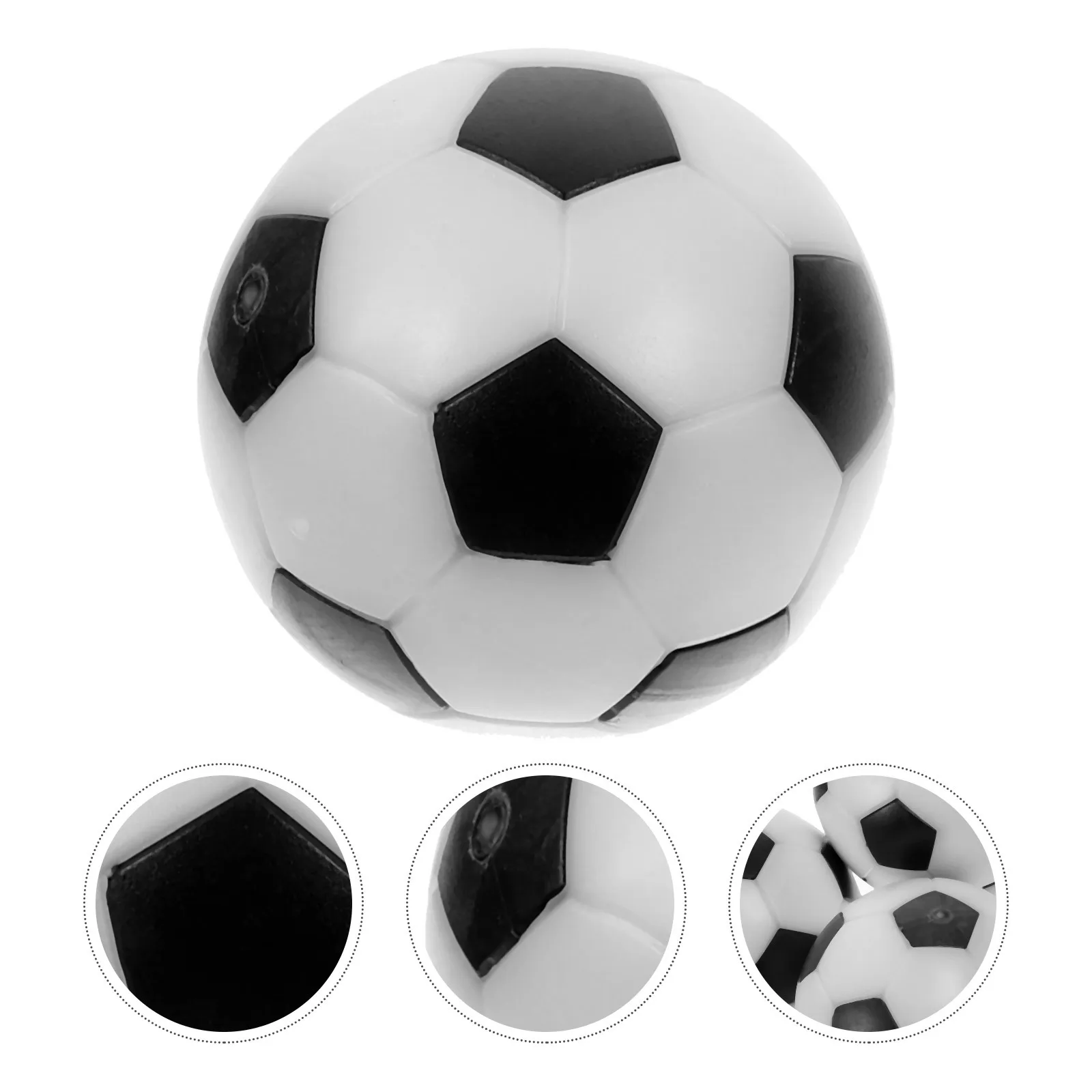 

6pcs 32Mm Football Balls For Table Football Black White Mini Soccer Ball Small Socer Ball Compatible With 135Cm Tables