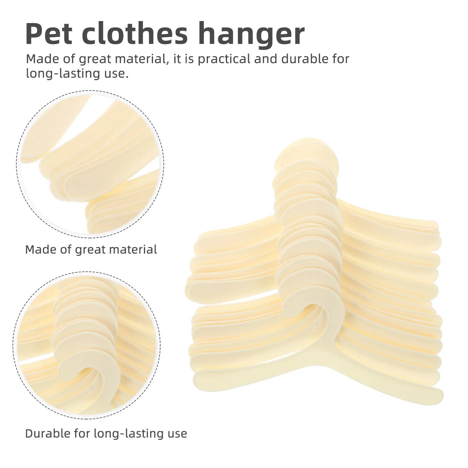 

20Pcs Pet Clothes Storage Rack Plastic Puppy Apparel Hanger Dog Clothing Holder Portable Organizer for Pet Supplies