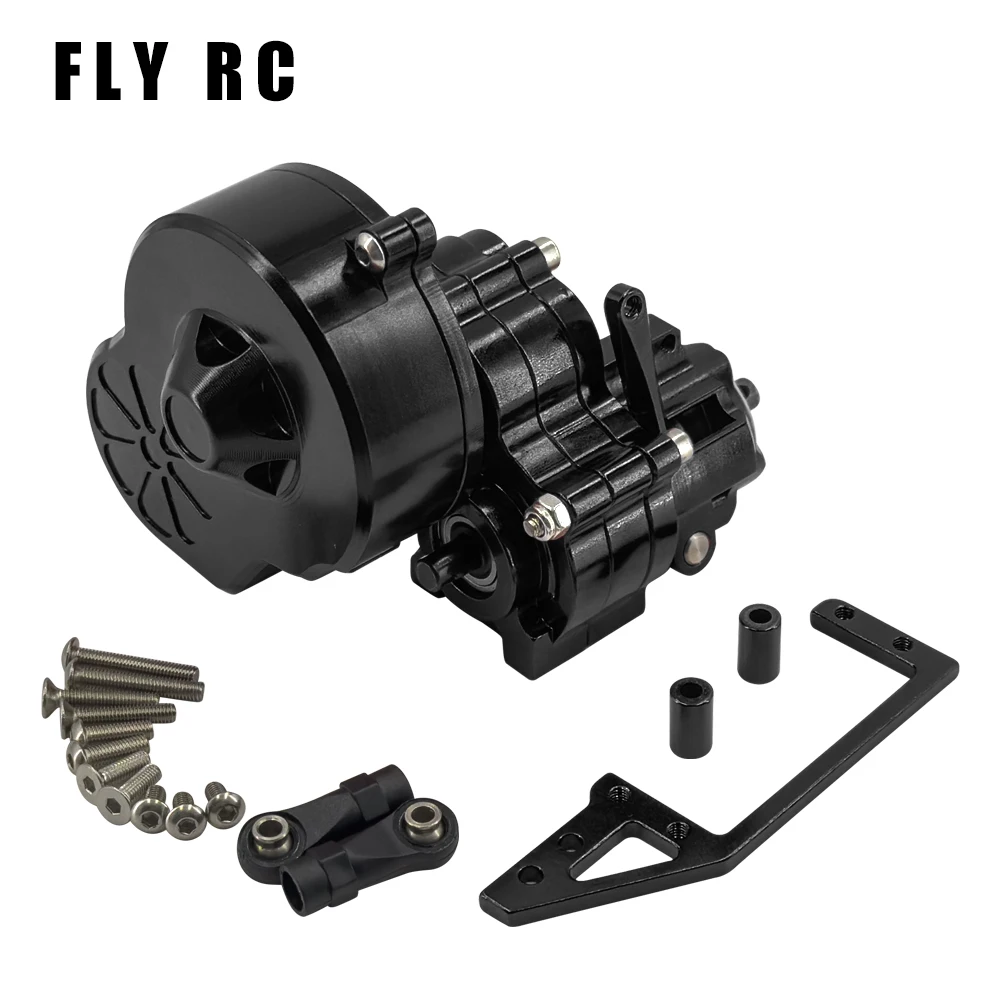 Metal Transmission Cutoff Gearbox Gear Box with Gear For 1/10 Accessories Axial Scx10 Scx10 ii 2 Upgrades Parts  Rc Crawler Car