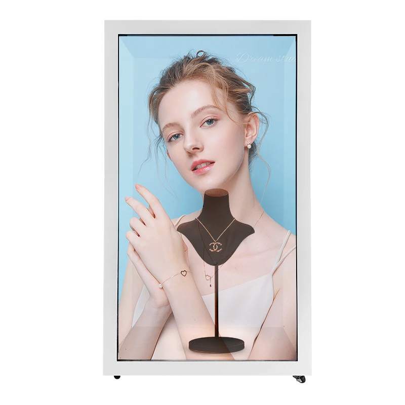 

Camera Printer NFC Scanner 4k Touch Screen Display Video Box 3D Advertising Display Cabinet LCD Transparent Interactive Cabinet