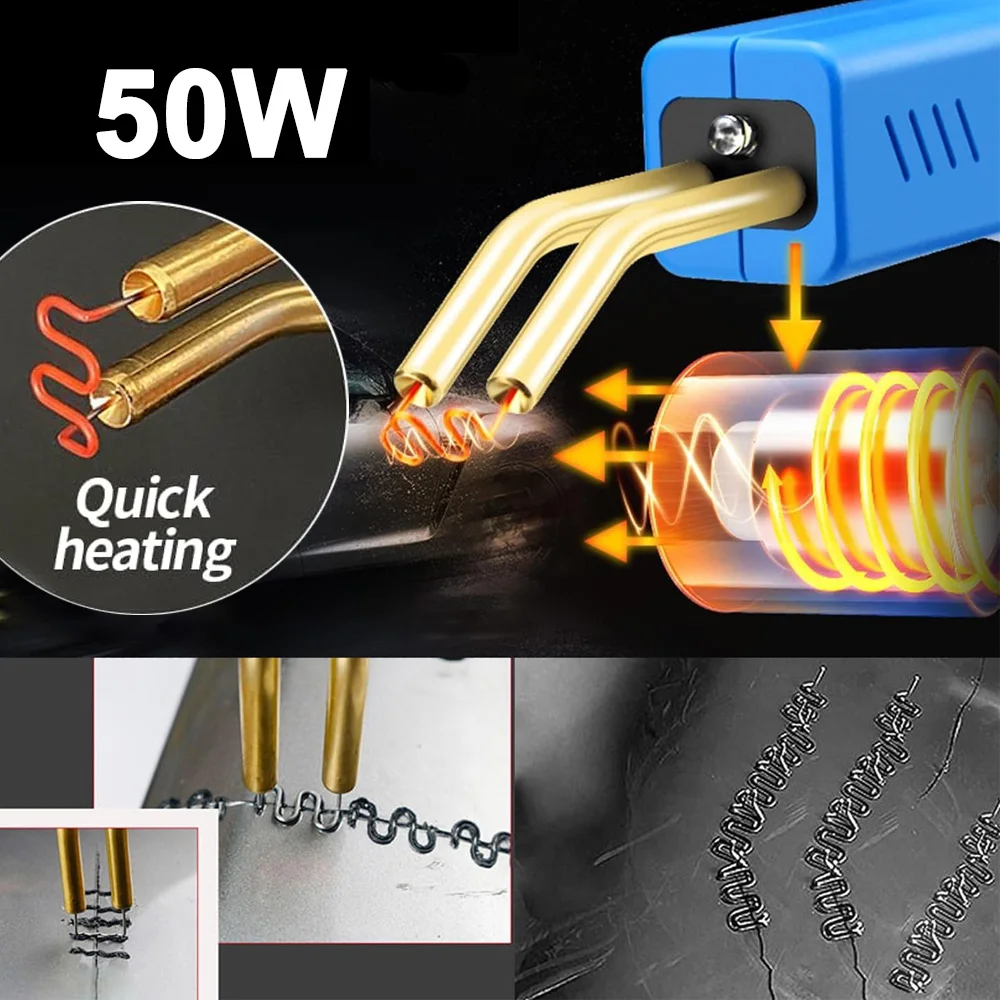 50W เครื่องเชื่อมพลาสติกซ่อมเครื่องเชื่อมชุดเครื่องเชื่อม,เครื่องเย็บกระดาษร้อนบัดกรีปืน,กันชนรถชุดซ่อมสําหรับพลาสติกส่วนใหญ่