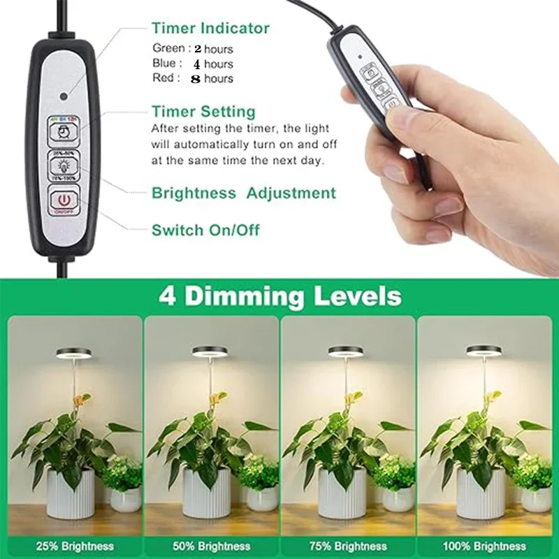 La luce della pianta coltiva LED 5V USB LED spettro completo per la piantina di fiori in serra coltiva la tenda luce idroponica per la crescita dei semi Phyto Lamp