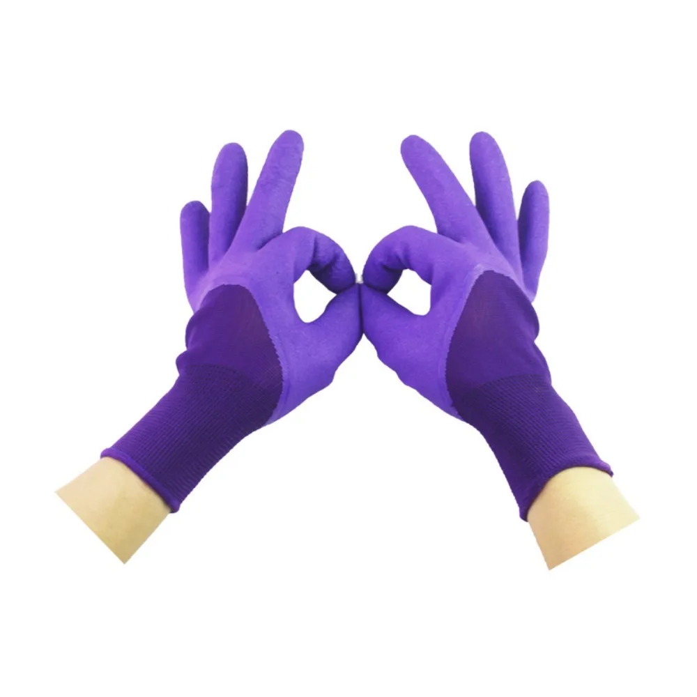 

4Pairs Latex Material Gardening Gloves Prick-proof Design Protective Layer Prick-proof Gloves Lightweight Comfortable