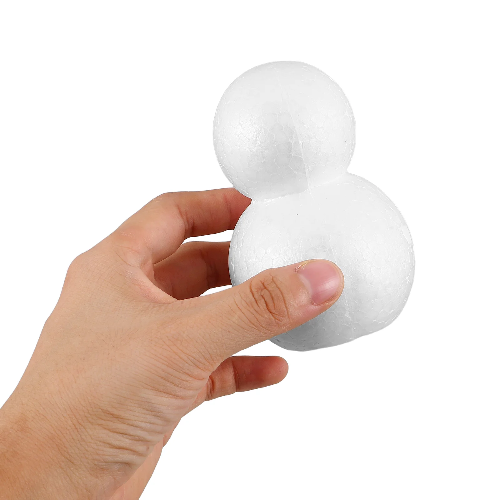 

15Pcs White Foam Snowman Blanks 9.5cm DIY Christmas Craft Kit for Holiday Decor Painting Window Display Winter Festive