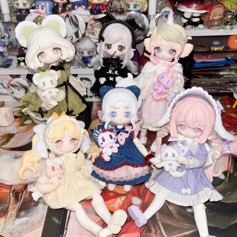 

Новая подлинная история Лулуэфа, 12-точечная BJD слепая коробка, подвижная кукла, настольный орнамент, коллекция игрушек, фигурка, подарок