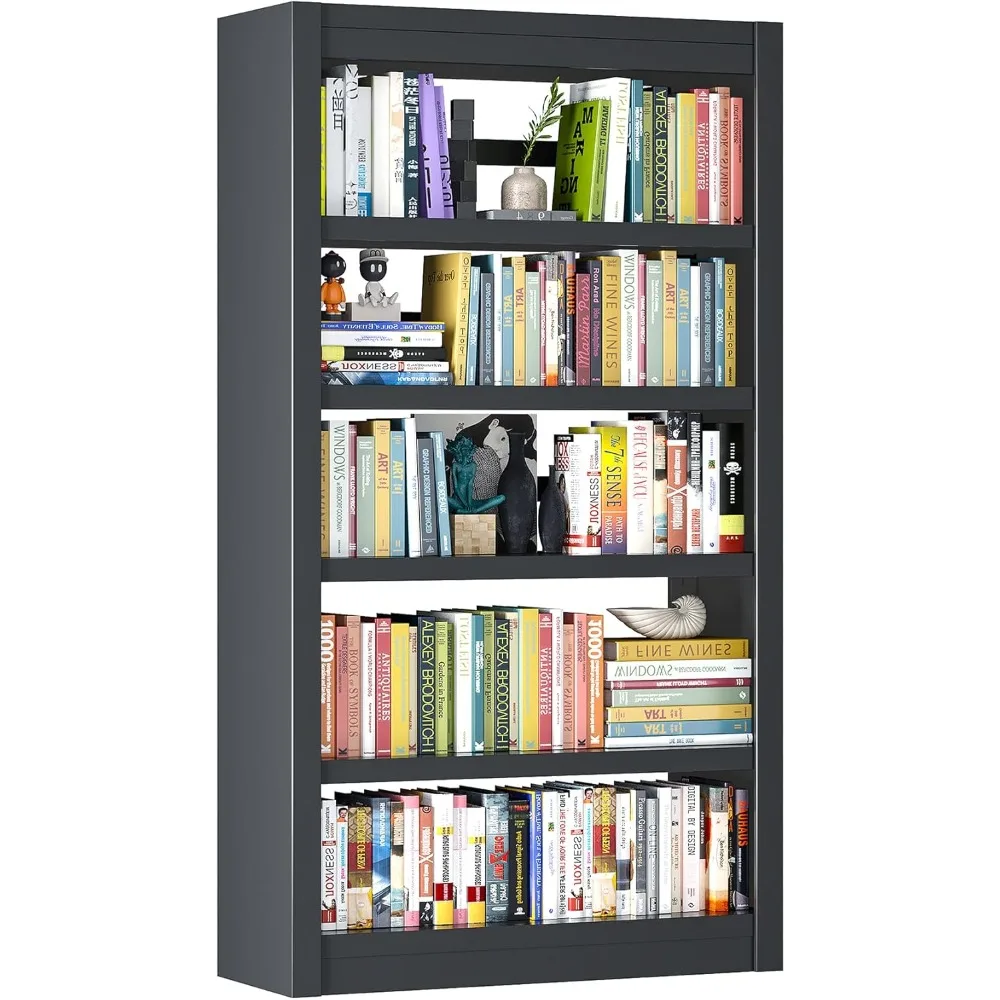 

Book Shelf, 5-Tier Sturdy Bookcase, Adjustable Bookshelf, Large Capacity per Shelf, Modern Book Cases for Living Room