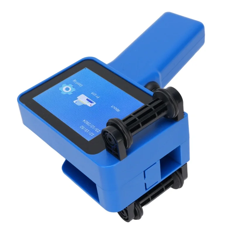 Handheld Inkjet Coder Blue Color HD LED 4.3 Inch Touch Screen Portable Inkjet Printer Gun For Supermarket Express