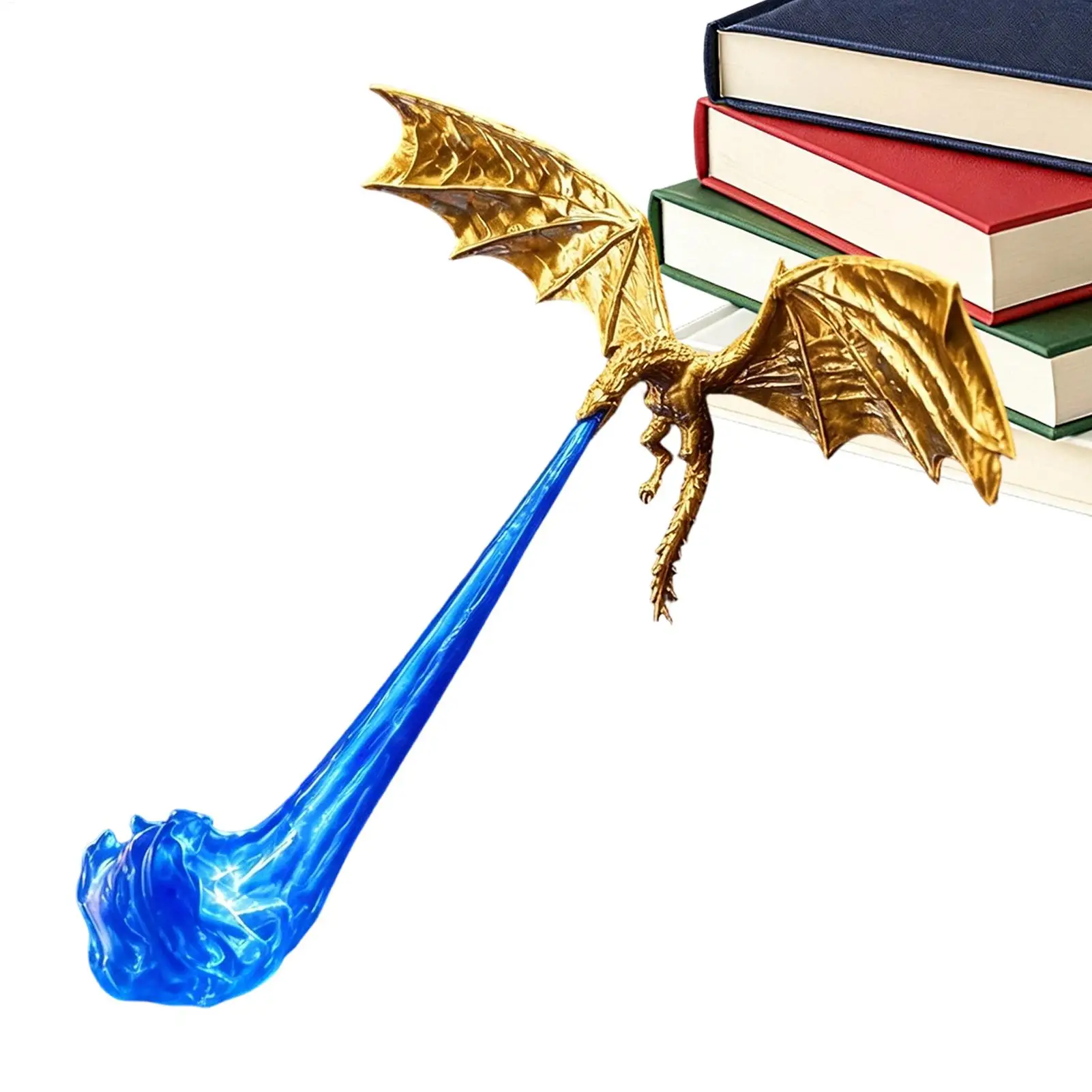 Dragon Bookshelf NookLight 3D Printed Dragon Flame BookNook Bookshelf Room Decoration Desktop Ornament Brithday Christmas Gift