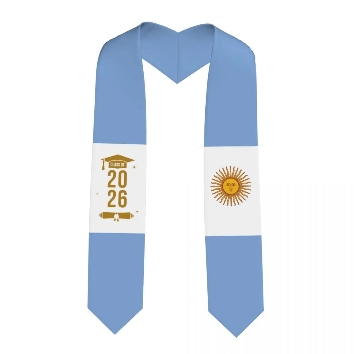 

Class Of 2026 Argentina Flag Graduation Stole Sash Scarf For International Students Proud 183CM Long