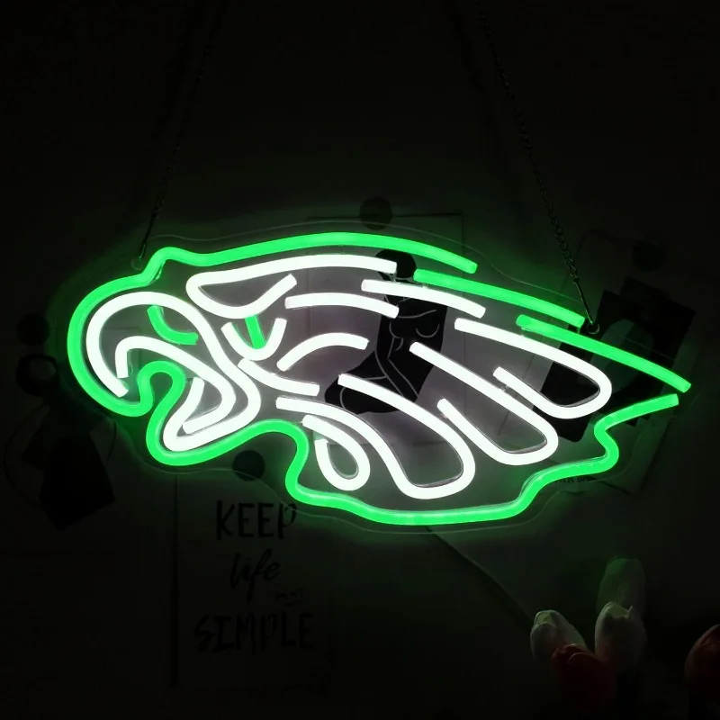 LED Eagle Neon Sports Dimmable Neon for Room Decoration Bedroom Bar Men's Cave Club Dormitory Wall Decoration Sports Fan Gifts