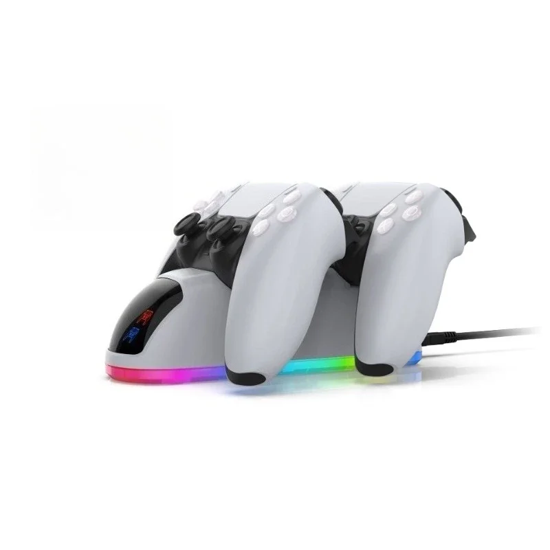 TP5-0515B/S Dual Fast Charger for Playstation 5 Controller Charger Station Charging Cradle Dock Station for PS5 Gamepads