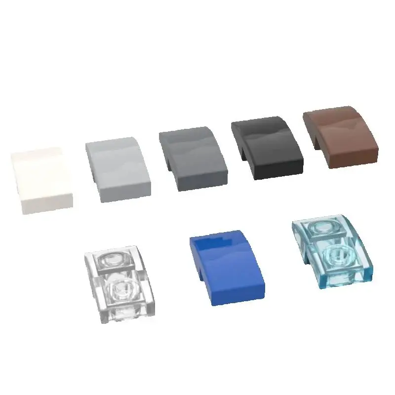 10PCS 24201 Slope Curved 2 X 1 X 2/3 Inverted Block Moc Color Accessories Compatible with Brick DIY Children's Toy