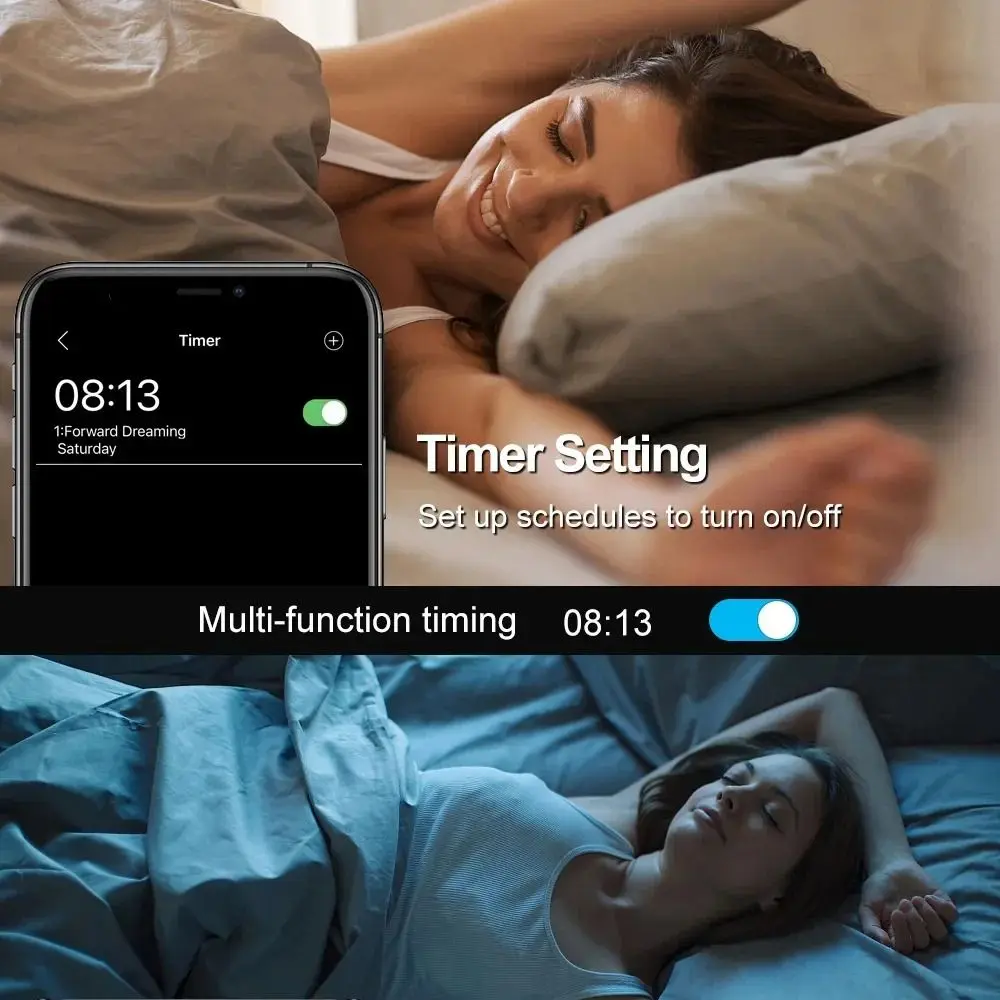 Dreamcolor que cambia LED Bluetooth luces de hadas aplicación remota Control 36v RGBIC USB tira de LED Bluetooth Control de música ajustable