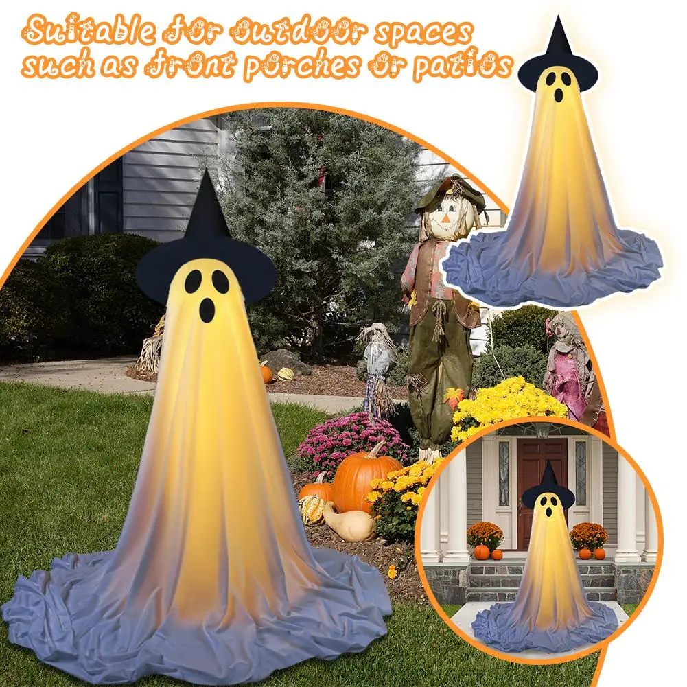 

Ghost Spooky Halloween Decor Luminous Ghost Decoration Horror Yard Decoration Garden Horror Props Decoration Halloween D3X2