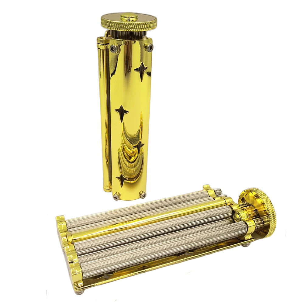 

Портативная тонкая ручная машина для прокатки сигарет диаметром 6,5 мм, латунный металлический ролик для сигарет диаметром 6,5 мм для рулонной бумаги 78 мм