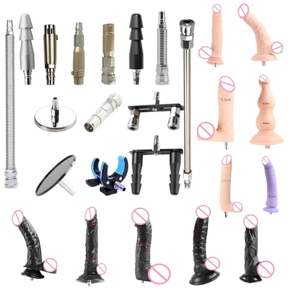 DTSUDU Sex Machine Dildo Attachment For Women Quick Air Connector Masturbation Machine with Vac-U-Lock Metal Accessories