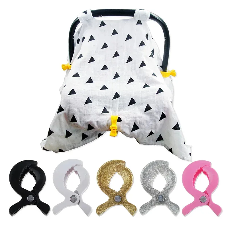 1/2PCs baby colorful car seat accessories plastic pushchair toy clip pram stroller peg to hook cover blanket mosquito net clips