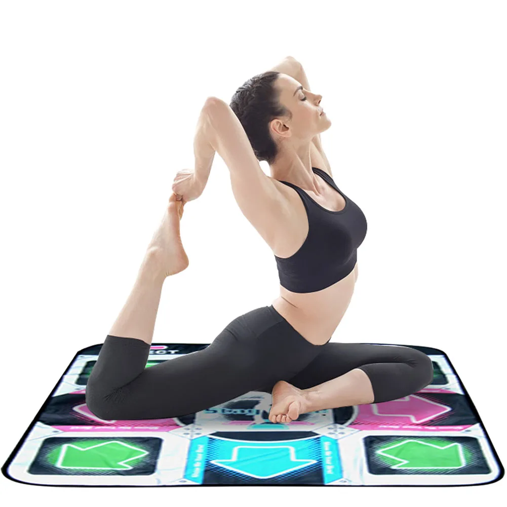 USB Wired Dance Mat Non-Slip Music Dance Game Mat with LED Lights Dance Fitness Exercise Pad for Kids Adults Gift for Girls Boys