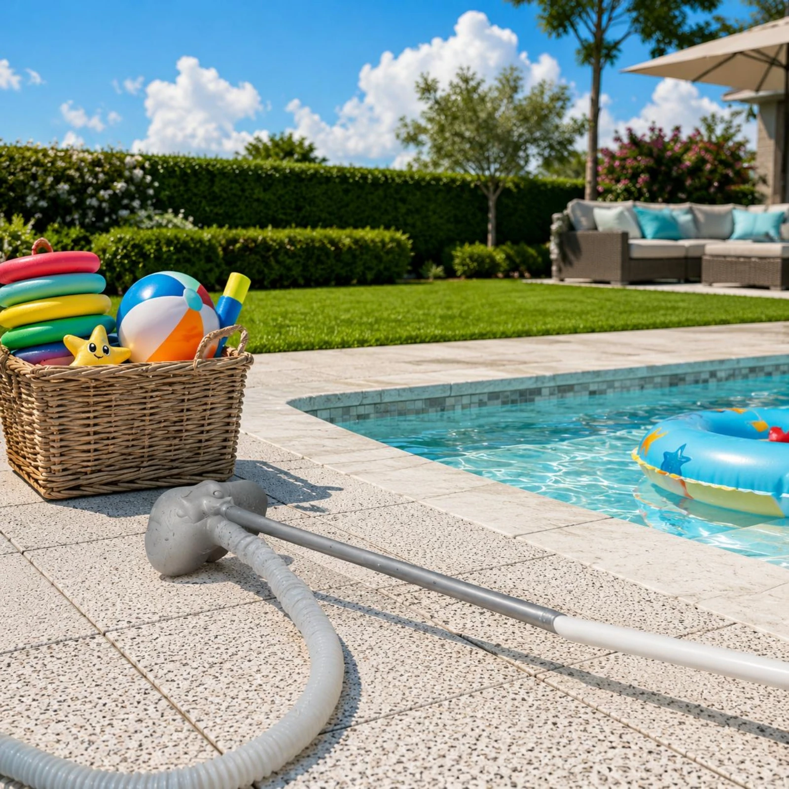 

Automatic Pool Vacuum Flexible Hose Pool Vacuum Cleaner Water Gear Telescopic Pole Cleaning Tool Brush Head