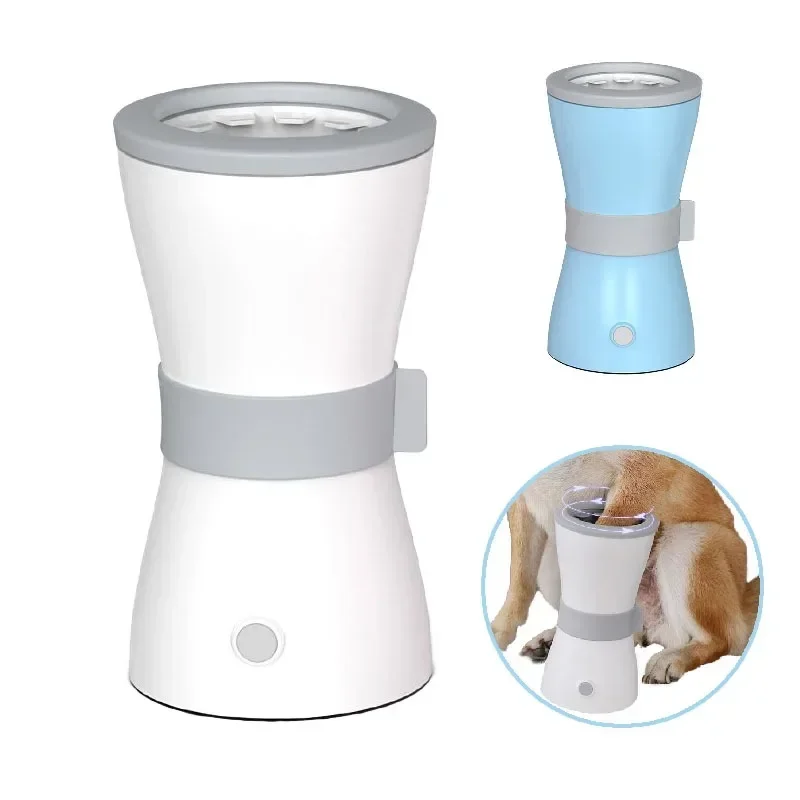 

Portable Pet Electric Foot Washer Automatic Cat Dog Paw Washing Cup Dog Foot Silicone Bristles Cleaner USB Charging Pet Grooming