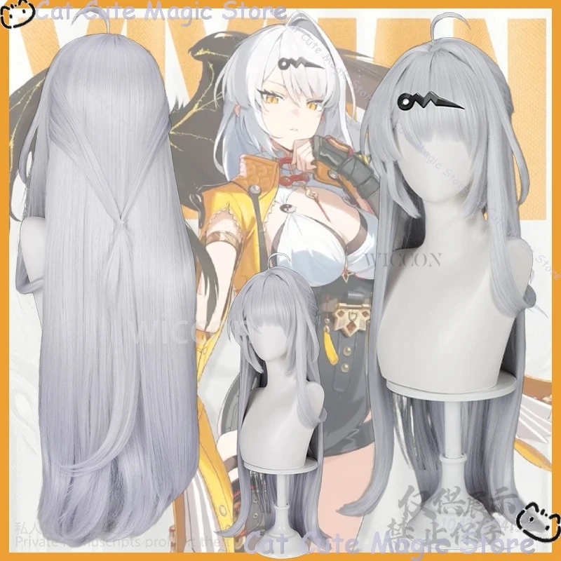 

Game Zenless Zone Zero Cosplay Yixuan Silver Hair Synthetic Hair Haipin Wig Prop Halloween Party Stage Cos Comic Con Customized