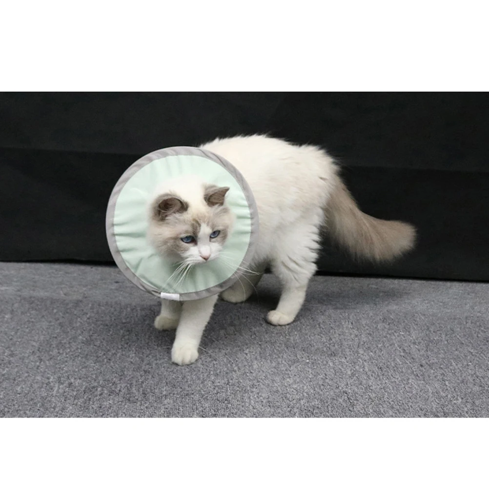 

1Pc Splash Proof Anti Lick Recovery Cat Collar Lightweight Post Surgery Adjustable Elizabethan Pet Collar for Cats Protective