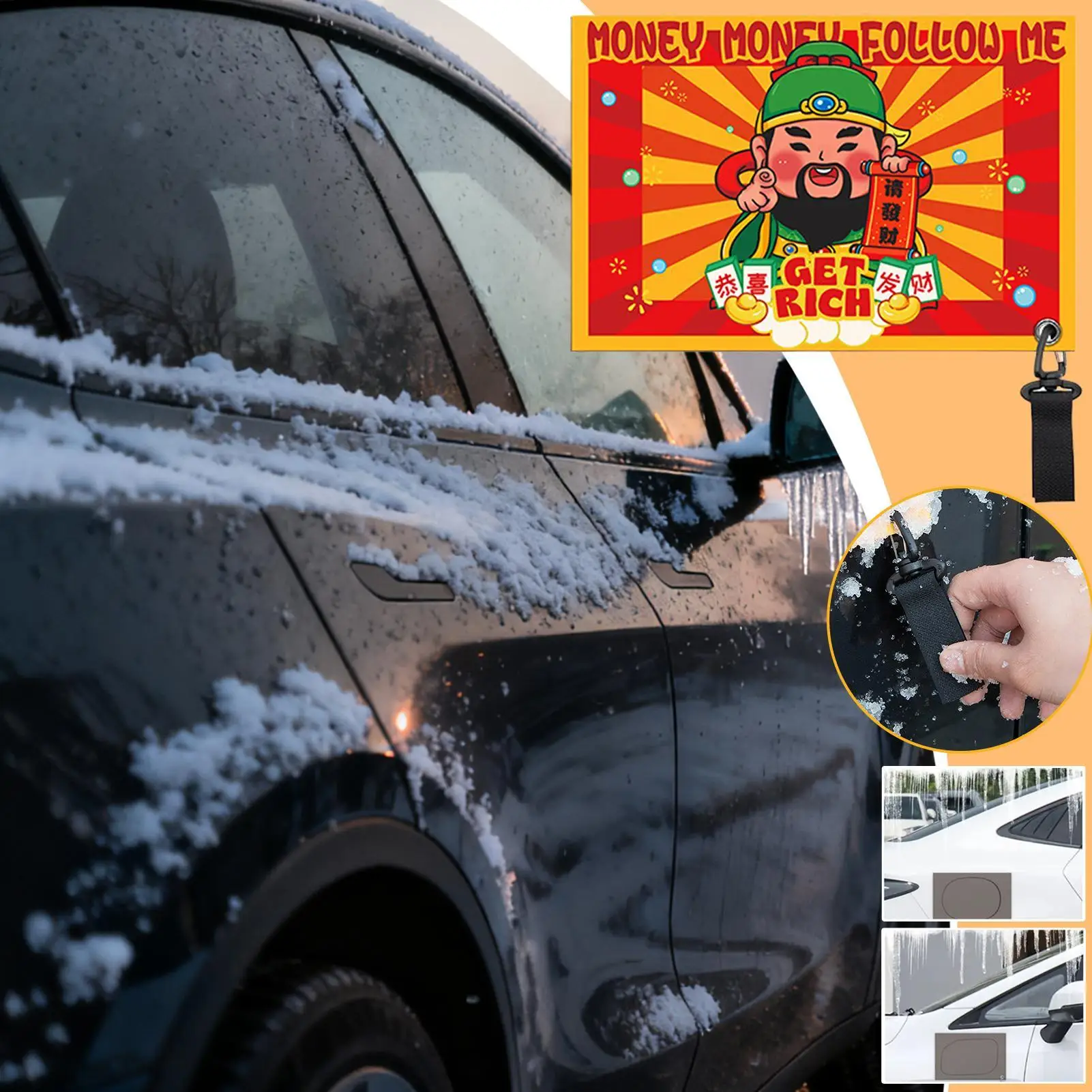 

Магнитная дверная ручка автомобиля, антифризная наклейка, зимние зимние дверные ручки автомобиля, защита от замерзания для зимней уличной парковки грузовика