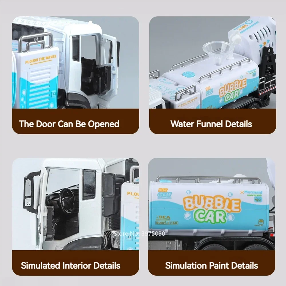1/24バブルカーおもちゃモデルホイールプルバックエンジニアリング車両サウンドライトラバータイヤモデルカー子供向けフェスティバルギフト