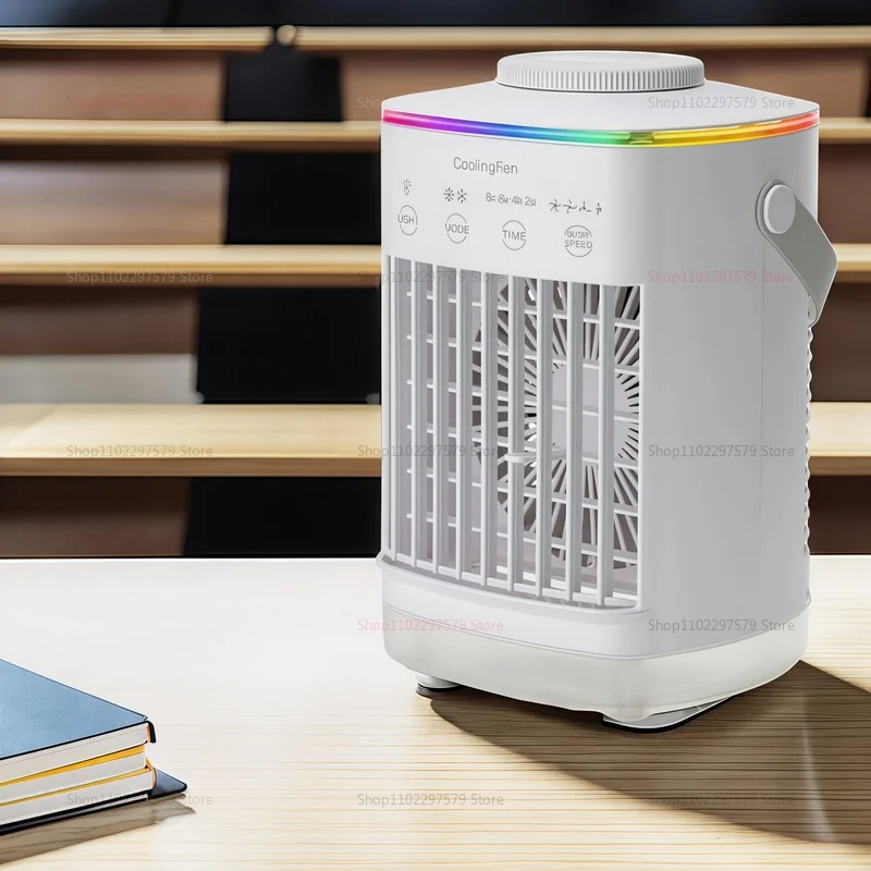 مروحة تبريد المياه، مروحة رذاذ ترطيب، مروحة مكتب صغيرة لتكييف الهواء، مرطب تجديد المياه لسطح المكتب المنزلي