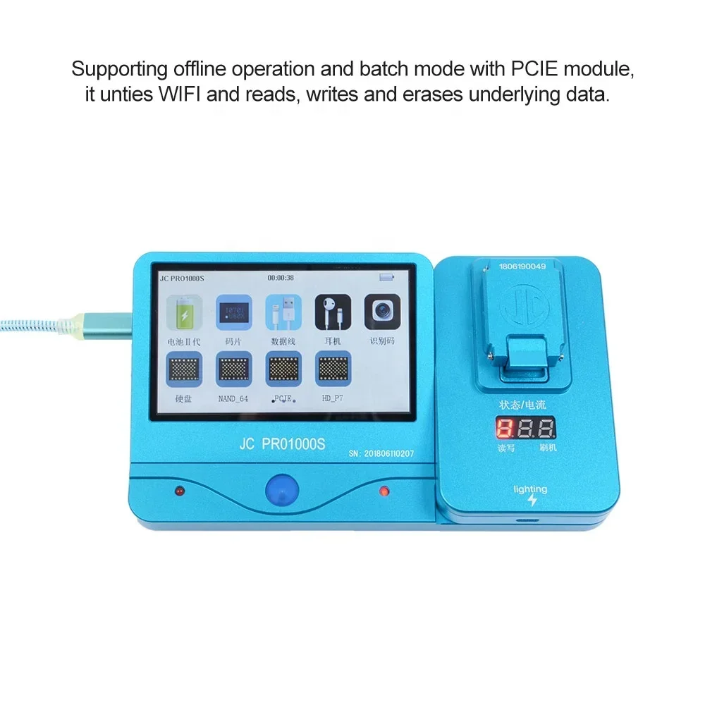 أدوات إصلاح JC Pro1000s وحدة كشف المصفوفة النقطية لـ X إلى 11 pro max إصلاح معرف الوجه نقطة العارض