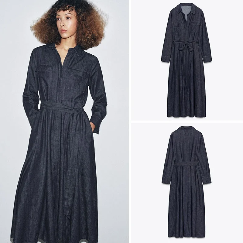 

Новая осенняя женская джинсовая куртка Dr Slimming с длинными рукавами, поясом и зауженной талией, модная, для 8-25 лет, сезон 2025