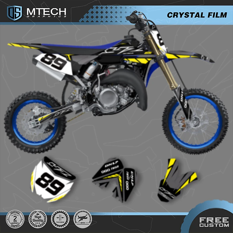 

DSMTECH Custom Decals Graphics Stickers Kits for YAMAHA YZ65 2018-2023 Number Name Custom 002