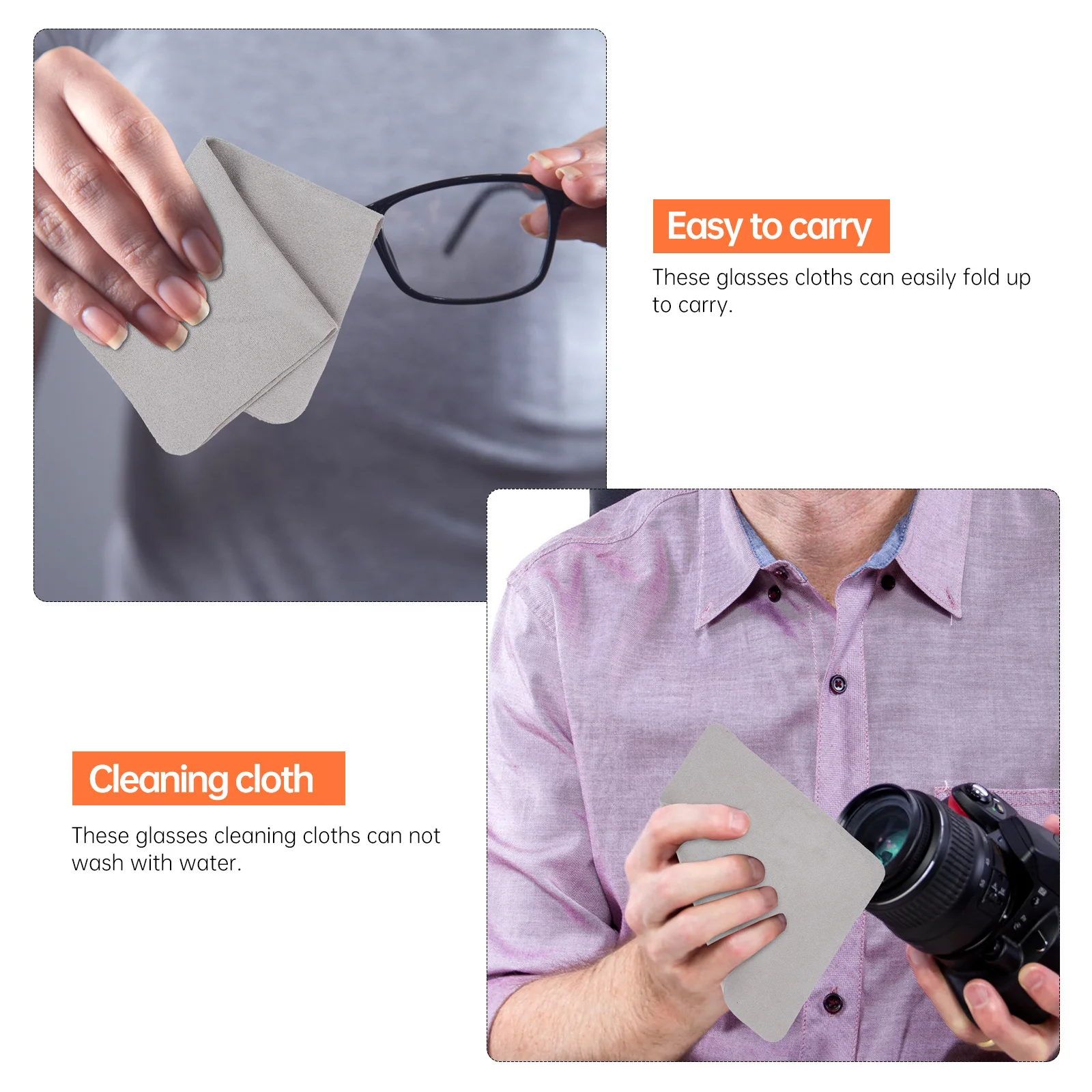 

2pcs Anti-Fog Glasses Cleaning Cloths Sky-Blue Reusable Lens Wiping Cloth For Eyewear Screens Jewelry Mirror Lint Free Towel